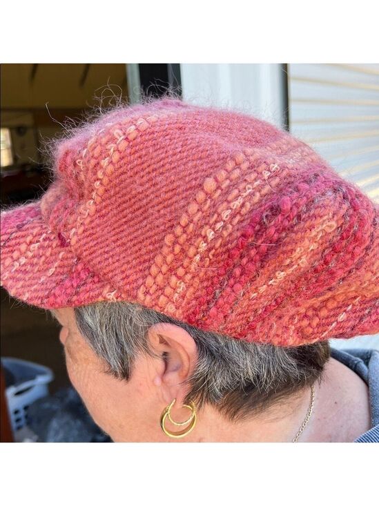 Vintage 70s 1970s Retro Wool Mohair Velvet Newsboy Gatsby Reggae Groovy Hat Cap main image 9